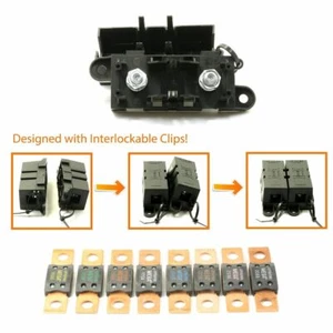 Premium MEGA Fuse Holder with Fuse - Select Fuse AMP Size 100A-300A - Picture 1 of 47