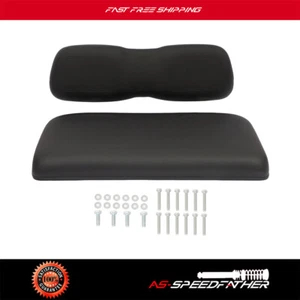 Black Golf Cart Front Seat Cushion Set Fits Club Car DS - Picture 1 of 6