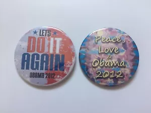 2 verschiedene 2012 Präsident Barack Obama Wiederwahlkampf 3" Knöpfe - Bild 1 von 5
