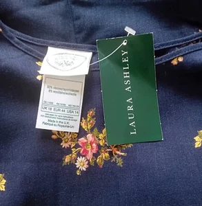 BNWT Laura Ashley Vintage Floral Denim Look Dress Size 18 - Picture 1 of 7