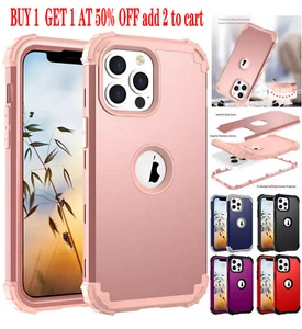 For iPhone 16 Pro Max 15 14 13 12 11 Shockproof Heavy Duty Armor Case Cover - Picture 1 of 39