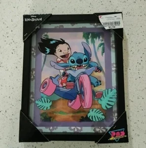 Disney Pop Creations - LILO & STITCH gerahmtes Glas Wandbild 8”x 10” - Bild 1 von 4