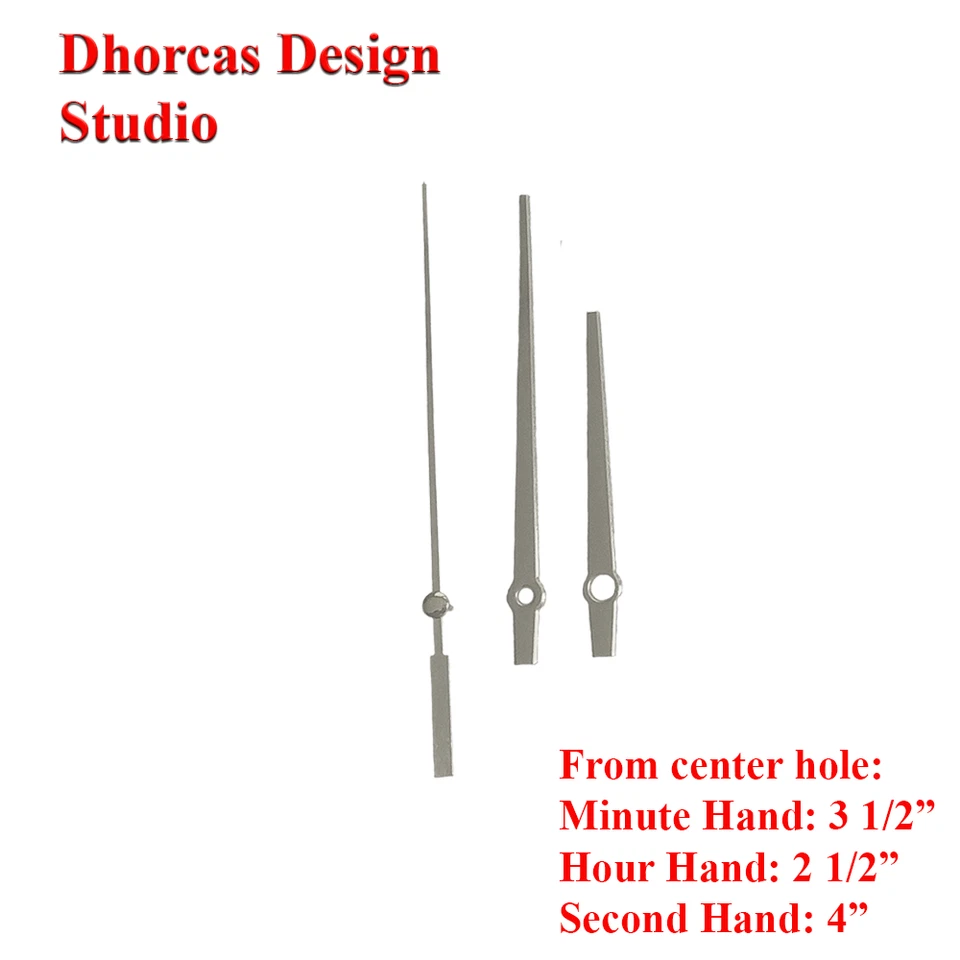 DHORCAS (#08) Quartz Clock kit 1/4",1/2",3/4",1" thread motor & 3.5" hand - Image 1 of 4