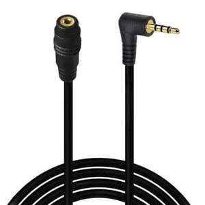 2.5mm 4 Pole Male to 2.5mm Female Angled TRRS Audio Stereo Extension Cable - Picture 1 of 3