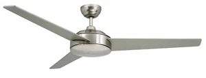 3 STÜCK Vam leiser Deckenventilator Vega NICKEL 132 cm mit 4 Stufen Wandschalter - Picture 1 of 2