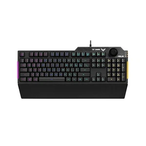 ASUS TUF K1 RGB Membrane Gaming Keyboard, Volume Knob, Black - Picture 1 of 5