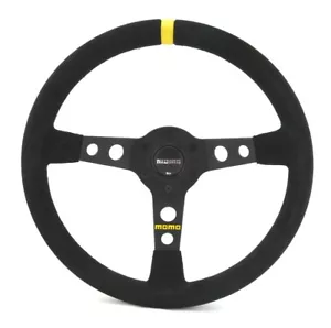 Momo Wildleder Sportlenkrad Modell MOD. 07 350mm schwarz black steering wheel .. - Bild 1 von 5
