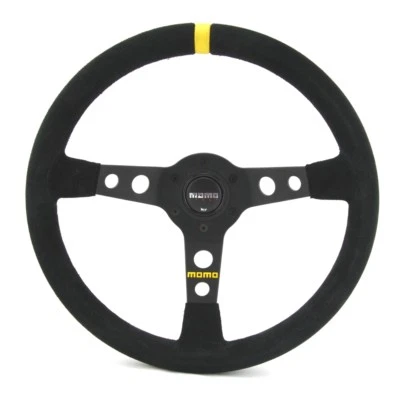 Momo Wildleder Sportlenkrad Modell MOD. 07 350mm schwarz black steering wheel .. - Bild 1 von 4