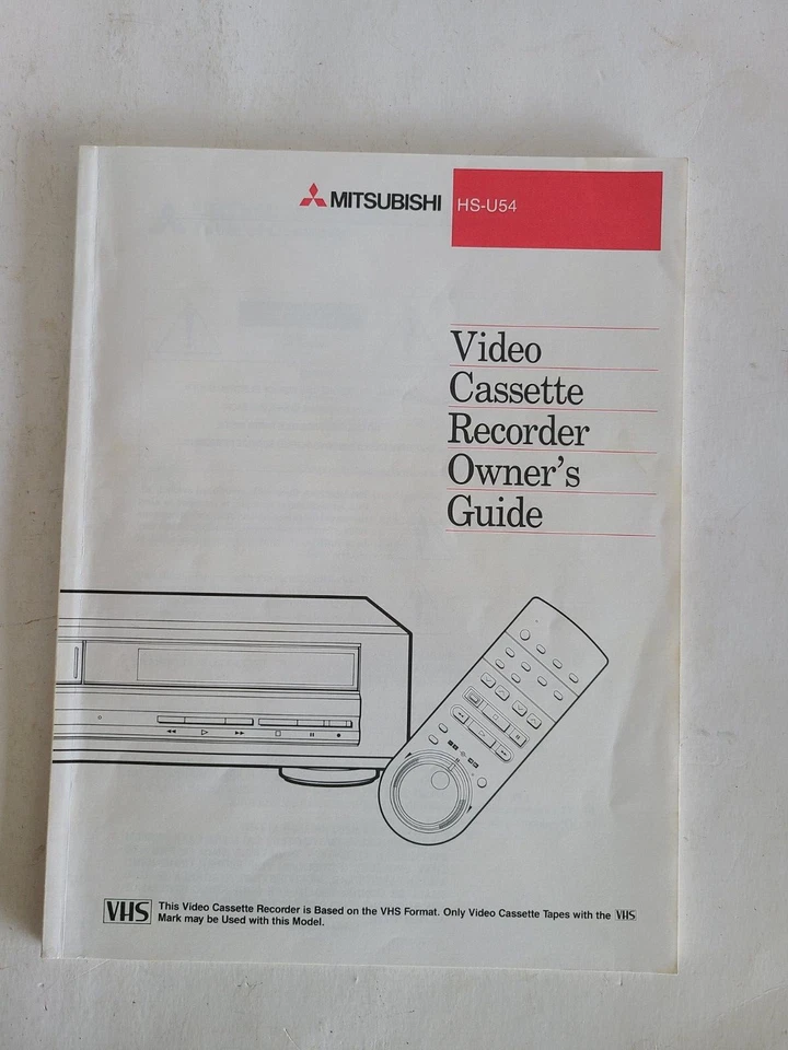Grabadora de video casete Mitsubishi HS-U54 guía del propietario envío gratuito Foto 1 de 1