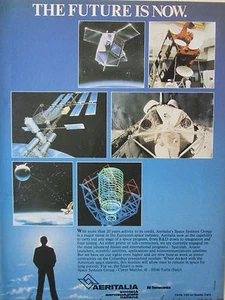 6/1986 PUB AERITALIA IRI FINMECCANICA SPACE SYSTEMS SPACELAB ARIANE ORIGINAL ANZEIGE - Bild 1 von 1
