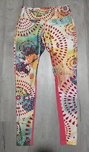 Desigual Sport Leggings Running Größe M Damen Pink Vibrant Galactic Circles - Bild 1 von 8