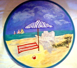 Kitchen and Bar Stools and Counter Stools With Beach Scene - Image 1 of 4
