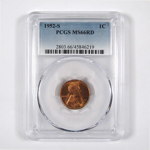 1952 S Lincoln Wheat Cent MS 66 RD PCGS Penny Uncirculated SKU:I8612 Cover