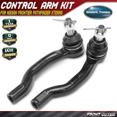 2x Front Outer Tie Rod End for Nissan Frontier 2005-2019 Pathfinder 05-12 Xterra - Image 1 of 4