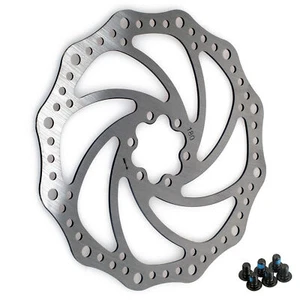 Disco de freno bicicleta 180 mm 6 orificios acero inoxidable universal bicicleta MTB BMX - Imagen 1 de 4