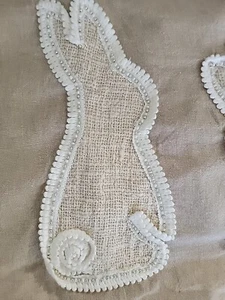 Shabby Chic Easter Table Runner Bunny Gorgeous 15 X 72 Neutral Lace - Picture 1 of 6