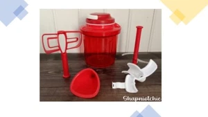 Tupperware Supersonic Large Food Chopper Dice Onions Garlic Red Old Style New - Picture 1 of 2