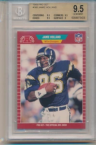1989 Pro Set Football Jamie Holland (RC) (#366) (Subs 1-9/3-9.5's) BGS9.5 BGS - Picture 1 of 2