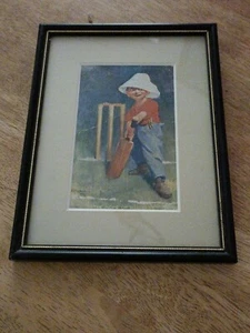 Cricket Themed Used Postcard Langsdorff & Co 'The Hope of his Side' - Picture 1 of 2