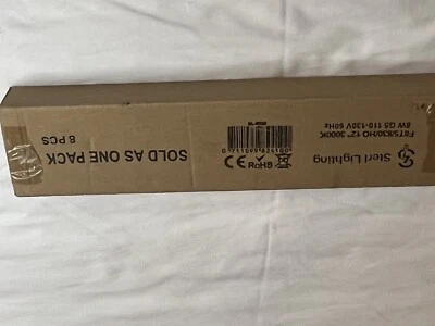 Seven F8t5 Flourescent Light Bulbs 12" Warm White 3000k 8 Watt Tube Qty  7 - Image 1 of 4