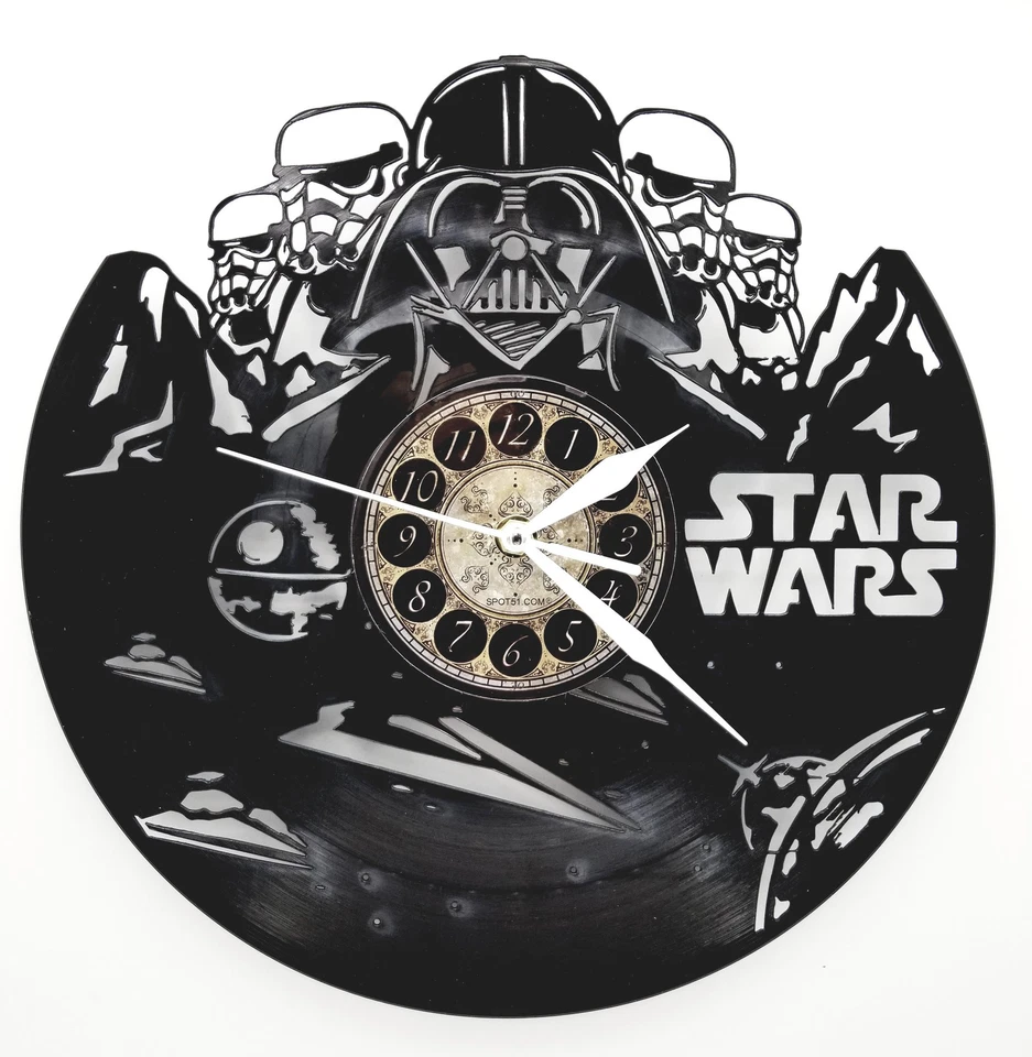 STAR WARS | Reloj Disco Vinilo | Arte Pared Hombre Cueva Regalo Navidad | ENVÍO GRATUITO Foto 1 de 2