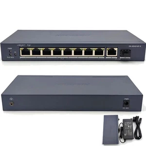 Hikvision 8 Port Gigabit Unmanaged POE Switch DS-3E0510P-E 1 Uplink SFP Port - Picture 1 of 7
