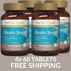 Herbs of Gold Biotin 60 Tablets - 4 PACK PRICE - $20.00 each - Picture 1 of 1