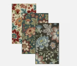 FLORAL ACCENT AREA RUGS Multiple Sizes and Colors - Picture 1 of 13