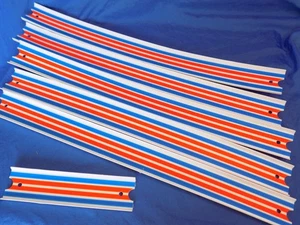HOT WHEELS White w/ Blue & Orange Straight Track w 5pc 16" & 1pc 6" RARE - Picture 1 of 3