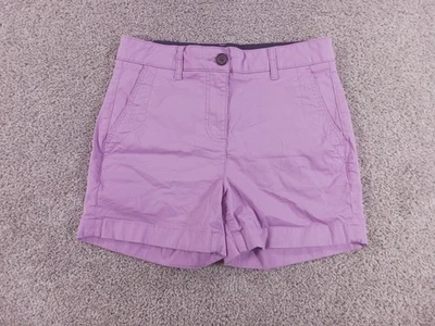 Pantalones cortos chinos Boden talla 4 para mujer frente plano 4" entrepierna mezcla de algodón púrpura Foto 1 de 4
