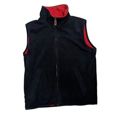 Pendleton Black and Red Fleece Zip up vest - Image 1 of 4