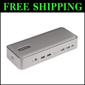 Station d'accueil KVM pour Windows et Mac - Prend en charge 2 ordinateurs portables et écrans 4K - Photo 1/11