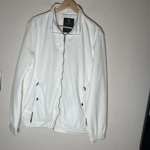Renuar White Jacket Men’s Rain Windbreaker Stylish XL - Picture 1 of 10