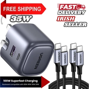 UGREEN USB C Charger PD 35W USB C Plug Nexode 2-Port Fast Charger iPhone 17 - Imagen 1 de 52
