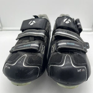 BONTRAGER SONIC WOMENS CYCLING SHOE BLACK/BLUE/SILVER 42/10.5 Bike Race - Picture 1 of 15