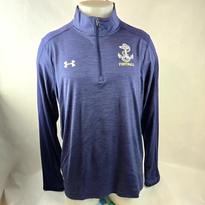 Navy Fußball Shirt Herren XL blau 1/4 Zip Pullover Under Armour HeatGear Team Gear - Bild 1 von 11