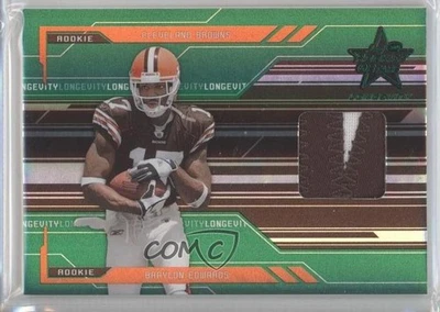 2005 Leaf Rookies & Stars Longevity Rookie Emerald /25 Braylon Edwards #255 RC - Image 1 of 2