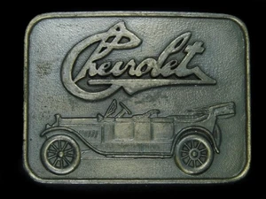 UB07131 VINTAGE 1970s **CHEVROLET** CAR COMPANY ADVERTISEMENT BELT BUCKLE - Picture 1 of 2