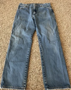Wrangler Herren Größe 36 (Maße 34X28) Medium Stonewash gerades Bein Jeans - Bild 1 von 6