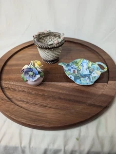 Bundle Of Small Miniature Made In Italy And Bone China Items Floral Trinkets - Picture 1 of 11