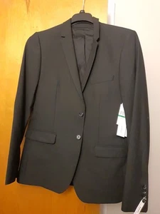 CALVIN KLEIN INFINITE SLIM FIT BLAZER JACKET BLACK MENS SIZE LARGE - Picture 1 of 6
