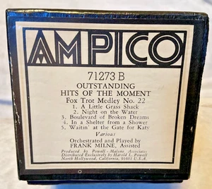 AMPICO PIANO ROLL OUTSTANDING HITS FOX TROT MEDLEY NO 22 RECUT P/B MILNE 71273 B - Picture 1 of 3