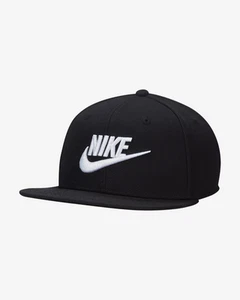Nike Dri-Fit Pro Structured Futura Hat Unisex M/L Black Snapback Baseball UPS244 - Picture 1 of 10