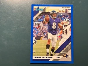Panini Donruss 2019 - Lamar Jackson #25 variación prueba de prensa azul - Imagen 1 de 2