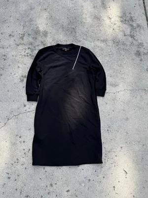 DIESEL Jersey Sudadera Vestido Negro con Cremallera XS 100% Algodón Foto 1 de 4