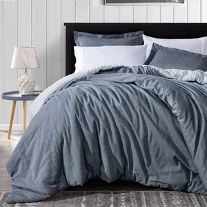 Chezmoi Collection Chambray Cotton Lightweight Comforter Set King Size 3-Piec... - Picture 1 of 9