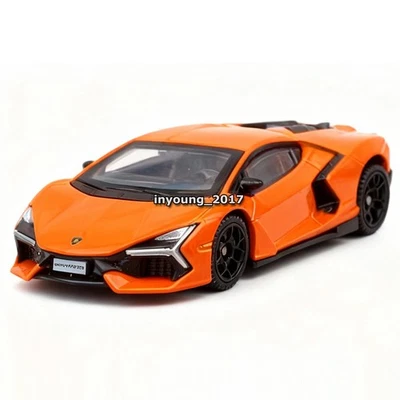 Lamborghini Revuelto de 3 pulgadas modelo de coche diecast vehículo de juguete niños juguetes regalos naranja Foto 1 de 3
