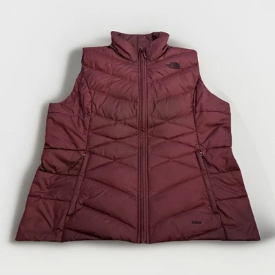 Chaleco acolchado The North Face Alpz 550 plumón de ganso cremallera completa granate para mujer XL Foto 1 de 4
