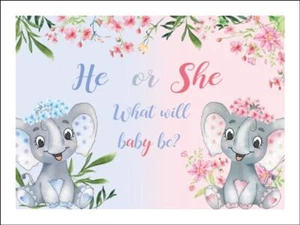 Baby Shower Cake Toppers – Edible Icing – Gender Reveal Cake Decoration– 3 Sizes - Picture 1 of 6