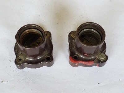 2 Antique Bakelite Flush Mount Light Bulb Sockets - Image 1 of 3